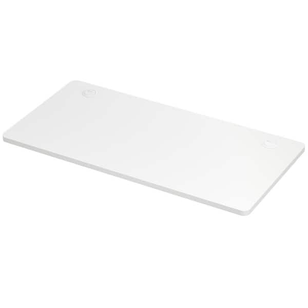 Costway 48 in. White Universal One-Piece Rectangle Wood Coffee Table Desktop for Standard and Sit to Stand Desk Frame