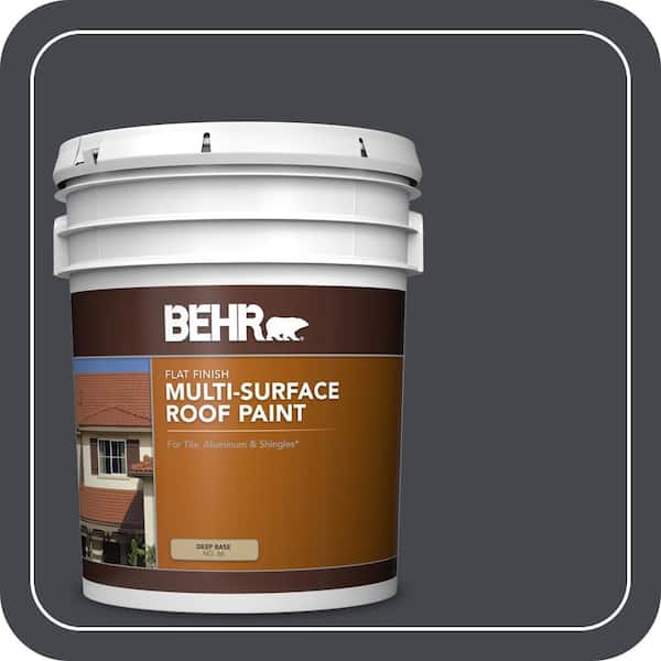 5 gal. #PPU24-23 Little Black Dress Flat Multi-Surface Exterior Roof Paint