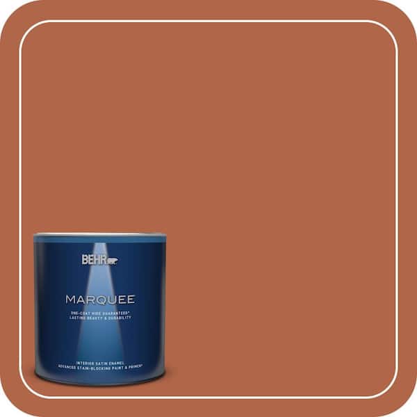 BEHR MARQUEE 1 qt. #M200-7 Rusty Gate Satin Enamel Interior Paint & Primer