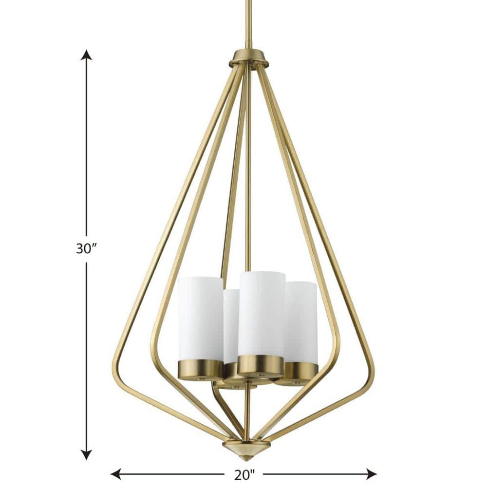 Elevate Brushed Bronze 20" Modern Pendant Light with Etched Glass
