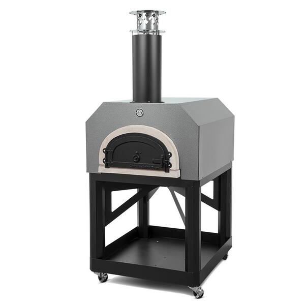 Unbranded CBO-750 40 in. x 35-1/2 in. Mobile Wood Burning Pizza Oven in Silver