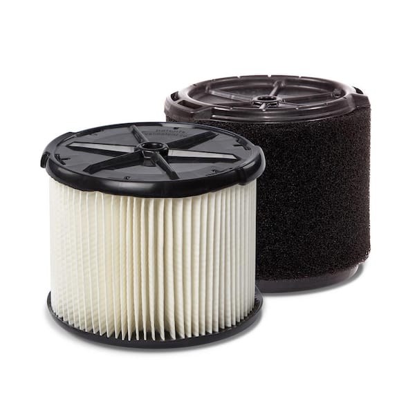 RIDGID General Debris and Wet Debris Wet/Dry Vac Cartridge Filters for Most 3 to 4.5 Gallon RIDGID Shop Vacuums (2-Pack)