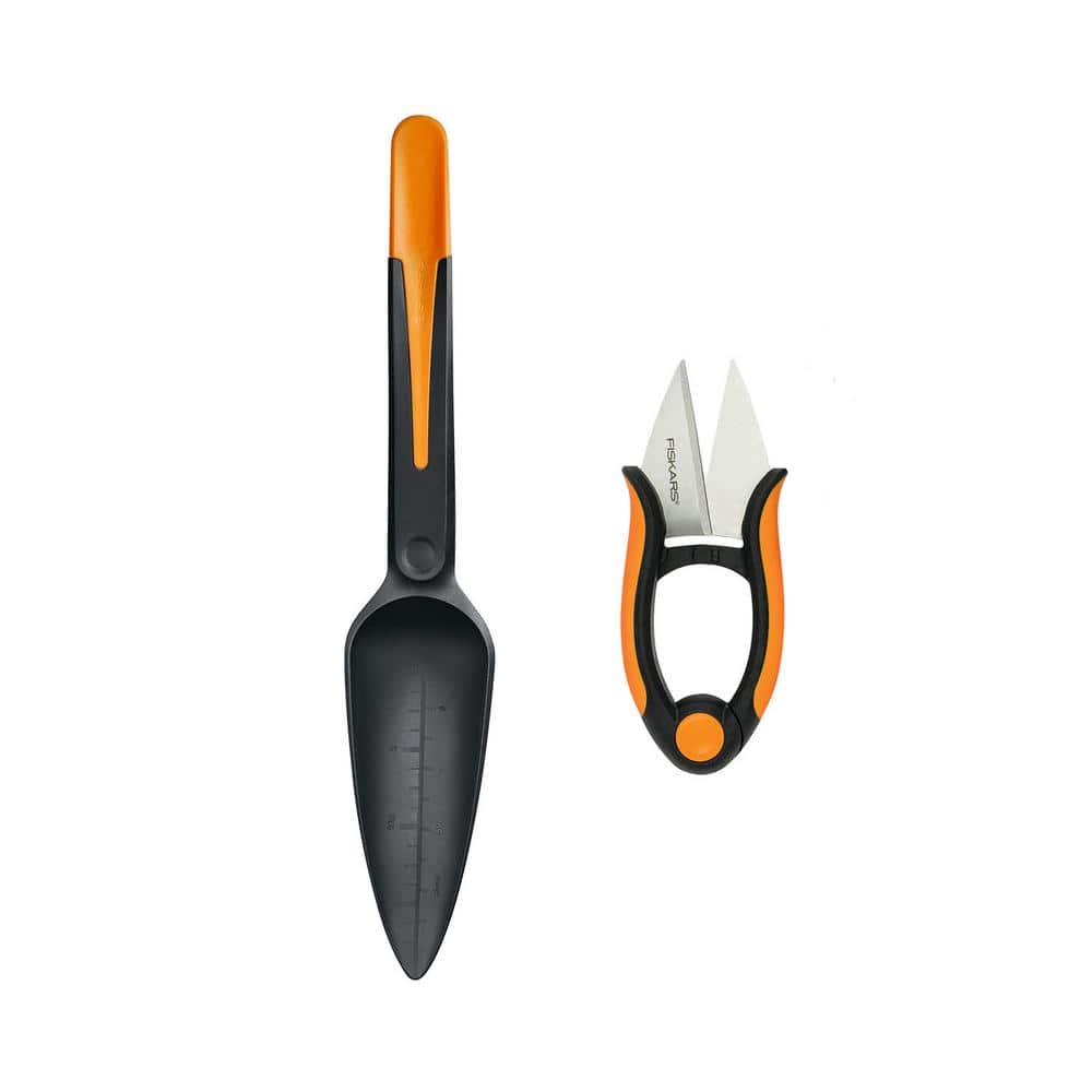 Fiskars 2Piece Garden Tool Set with Seeding Planting Trowel and Garden Snips 1077773 The Home