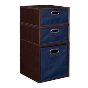 26 in. H x 13 in. W x 13 in. D Brown Wood 3-Cube Organizer