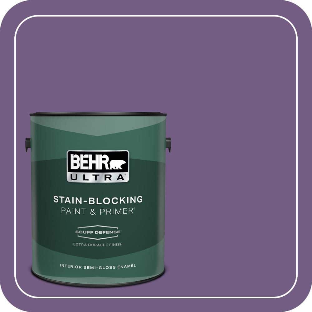1 gal. #650B-7 Mystical Purple Extra Durable Semi-Gloss Enamel Interior Paint & Primer price history on PriceWatchPro