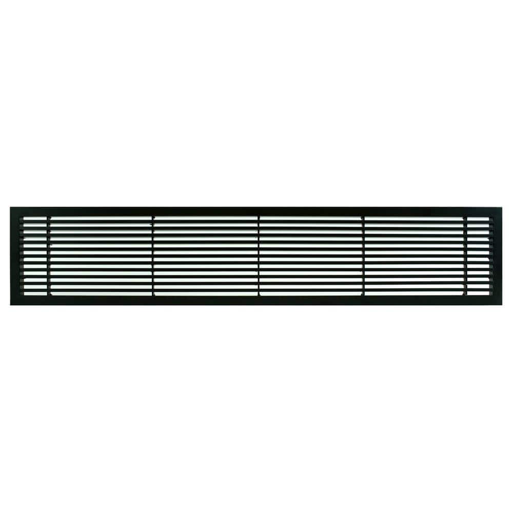 Architectural Grille AG20 Series 6 in. x 30 in. Solid Aluminum Fixed Bar  Supply/Return Air Vent Grille, Black-Matte 200063004 - The Home Depot