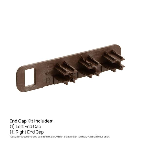 Water-Shedding End Cap Left and Right Kit Walnut