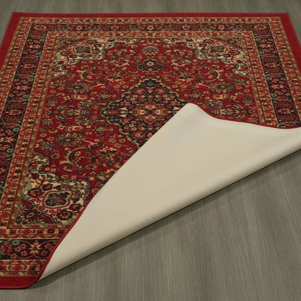 Skid 20X59 Ottomanson Ottohome Collection Persian Oriental Design Runner 8 Sq Ft 20 X 59 Red Heriz Non-Slip Rubber Backing… Area Rug Skid 20X59 Ottomanson Ottohome Collection Persian Oriental Design Runner 8 Sq Ft 20 X 59 Red Heriz Non-Slip Rubber Backing… Area Rug