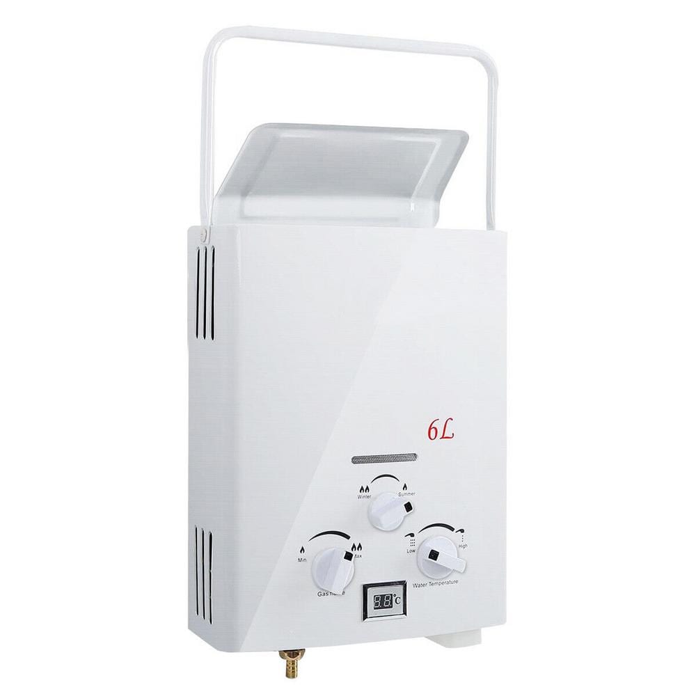 Lukvuzo 1.6 GPM Residential Portable Tankless Hot Water Heater Camper