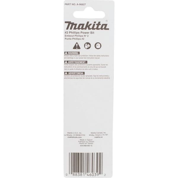 Makita ImpactX #2 Phillips 3-1/2 in. Modified S2 Steel Power Makita ImpactX #2 Phillips 3-1/2 in. Modified S2 Steel Power