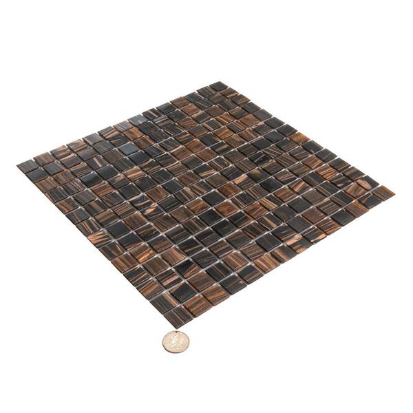 Apollo Tile Celestial Tortilla Brown 12-in x 12-in Glossy Glass Uniform Squares Floor and Wall Tile (20-sq. ft/ Carton)
