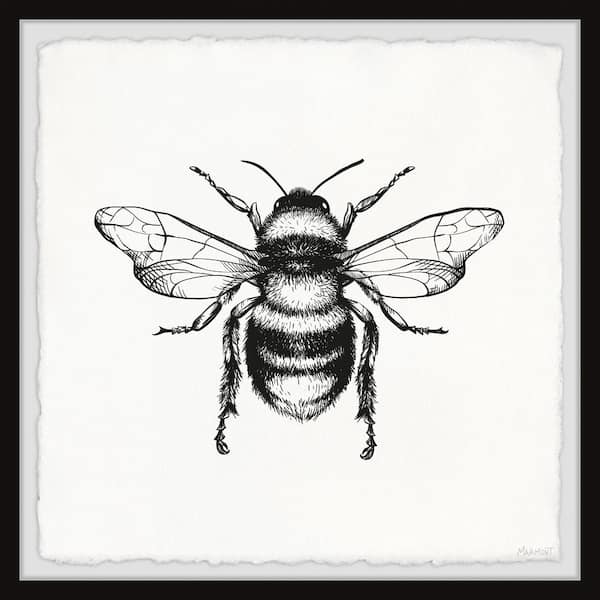 Bumble Away Bumble Bee - Insect Illustration Hand & Bath Towel by