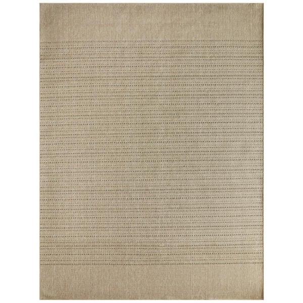 Tulum Taupe 9 ft. x 12 ft. All-Over Design Contemporary Area Rug
