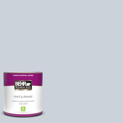 1 qt. #N480-1 Light Drizzle Eggshell Enamel Low Odor Interior Paint & Primer