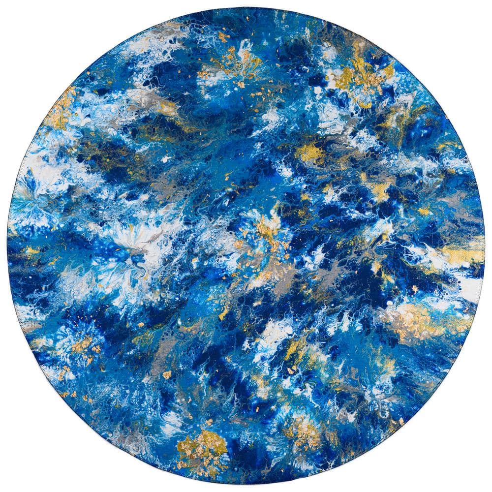 Addison Rugs Copeland Pacifica 8 ft. x 8 ft. Round Abstract Area Rug
