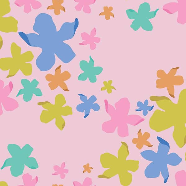 LELE SADOUGHI Lele Lillies Pink Peel and Stick Wallpaper Sample