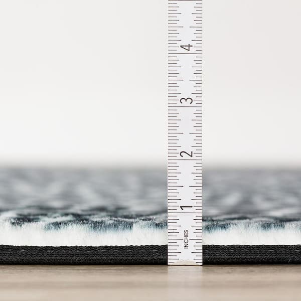 5 X 8 Black Animal Print Runner Rug