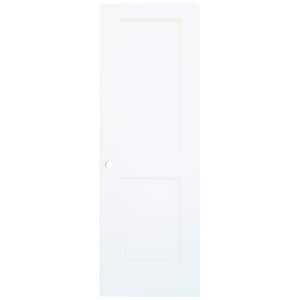 80 in. H x 28 in. W Colonial 2-Panel White Solid Wood Interior Door Slab