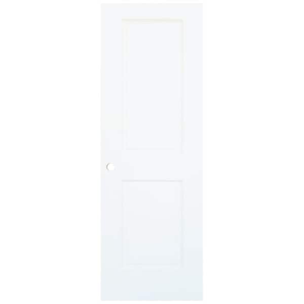 80 in. H x 28 in. W Colonial 2-Panel Solid White Wood Interior Door Slab