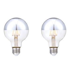 Westinghouse 40-Watt Equivalent G25 Dimmable Half Chrome Edison Filament LED Light Bulb Soft White (6-Pack)
