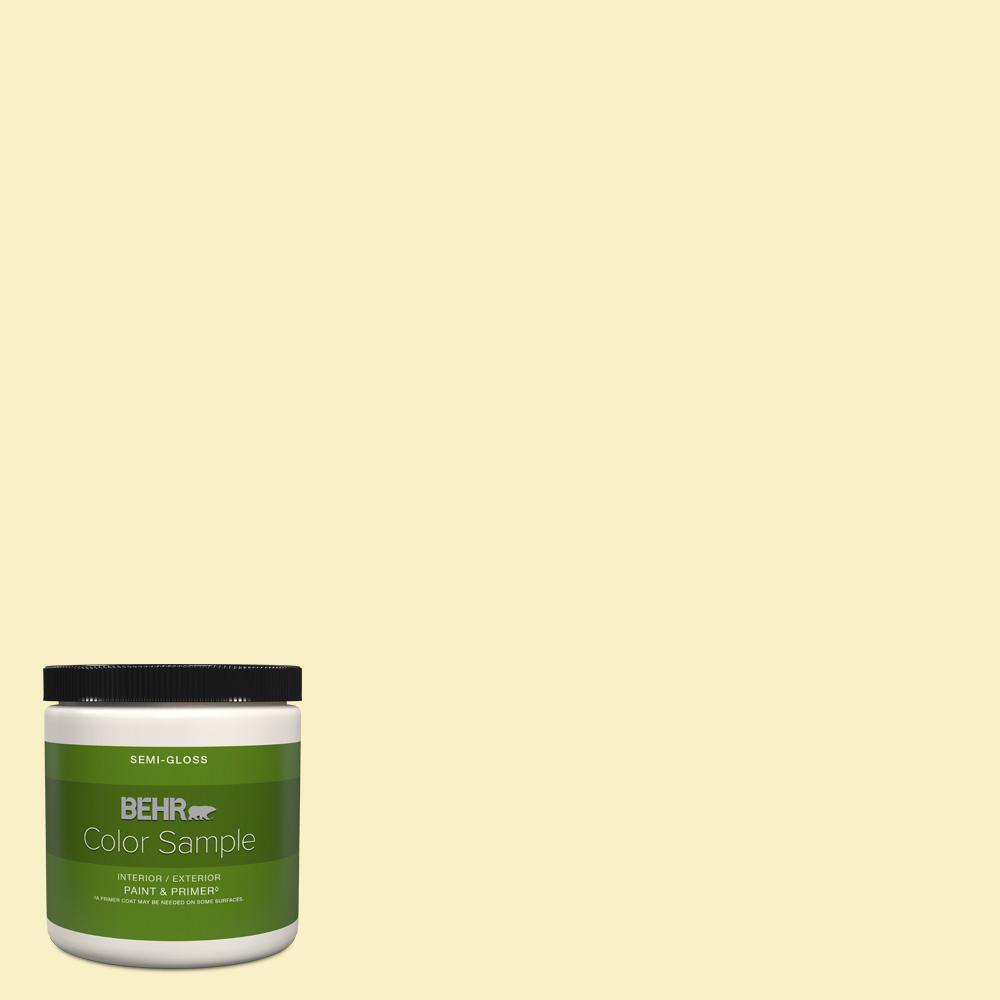 BEHR PREMIUM PLUS 8 oz. 400A1 Candlelight Yellow SemiGloss Interior