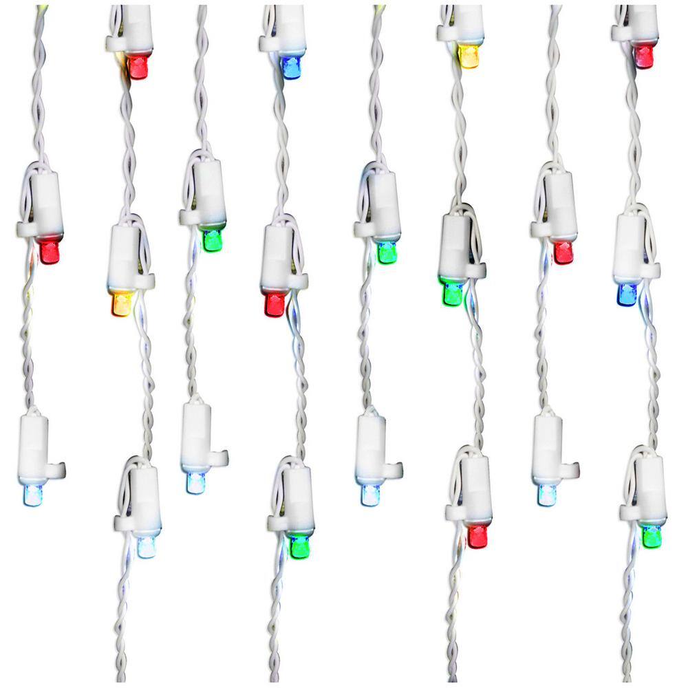 Brite Star 8.58 ft. 60-Count Twinkling LED Micro Mini Multi Christmas Icicle Lights