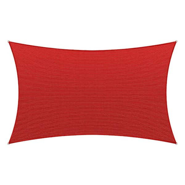 AMGO 10 ft. x 13 ft. Red Rectangle Shade Sail Rectangle-10x13-Red - The ...