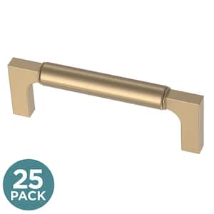 Artesia 3-3/4 in. (96 mm) Modern Champagne Bronze Cabinet Drawer Bar Pulls (25-Pack)