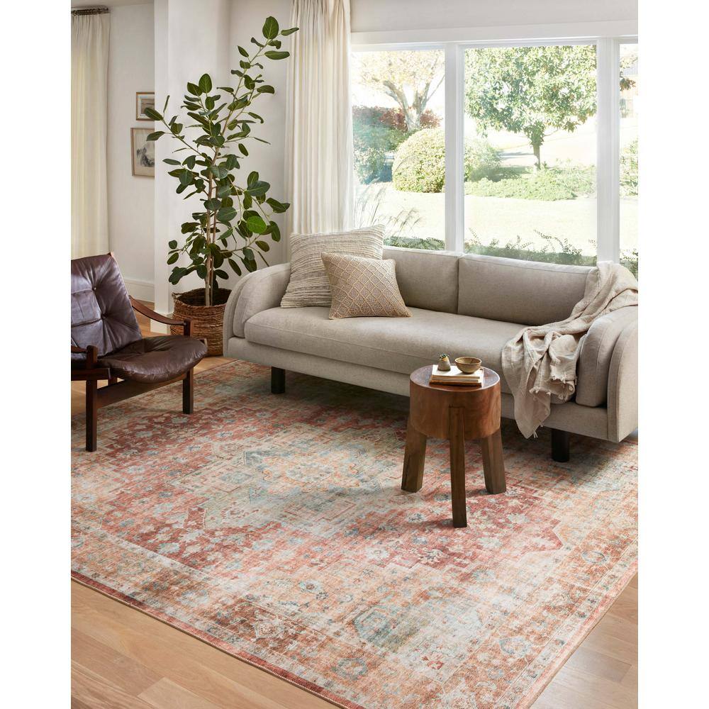 Handmade Braided Medallion Wool-Synthetic Blend Area Rug in Blue