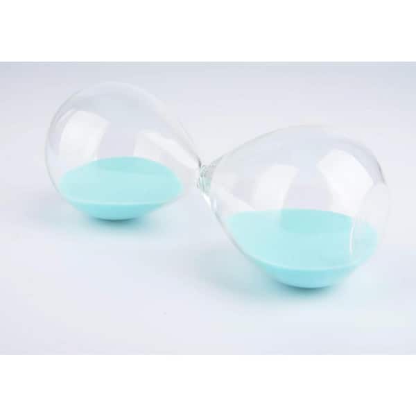 Afoxsos Light Blue Sand Hourglass 15-Minutes Timer with Durable