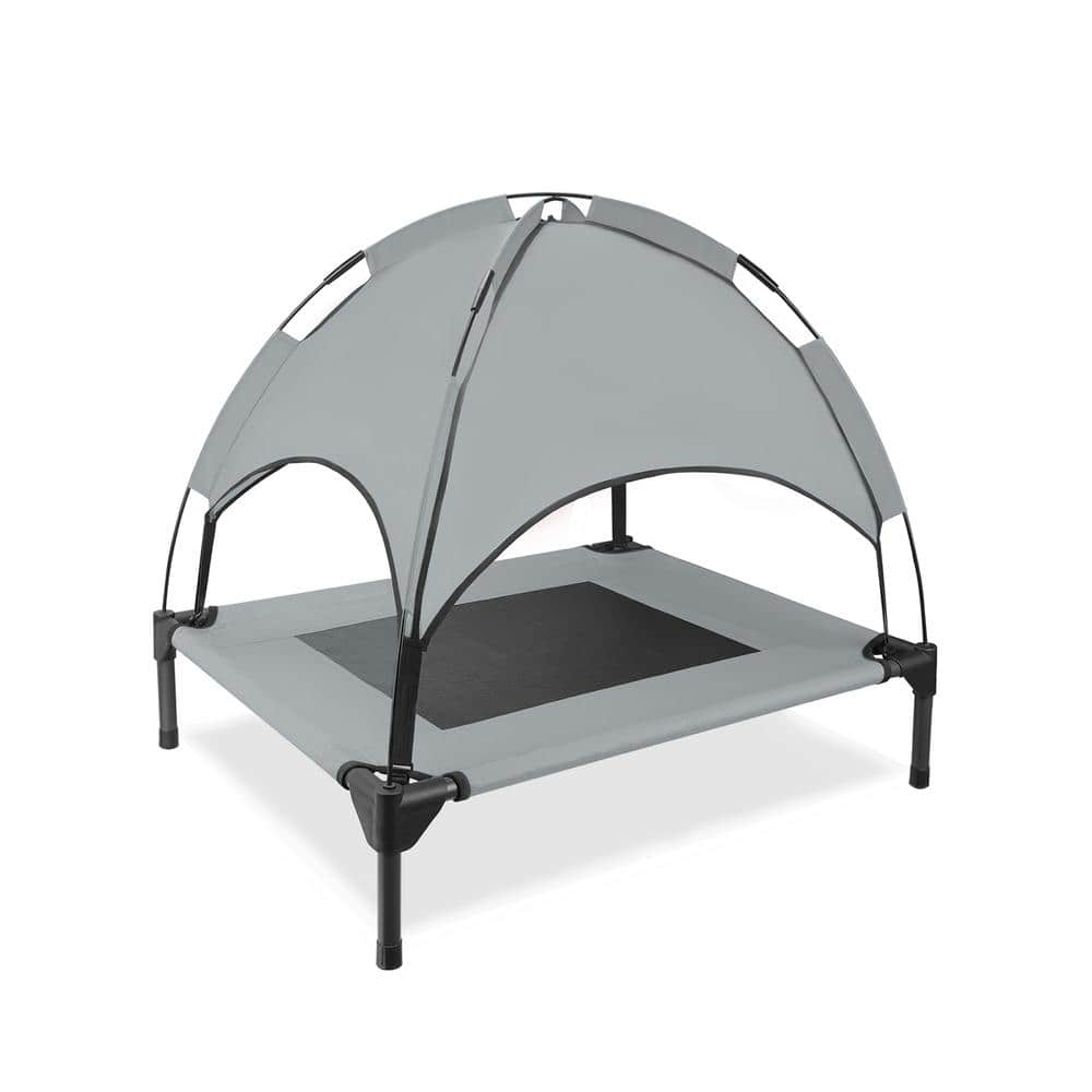 Patio Premier Small Grey And Black Raised Pet Bed With Cover 741001G ...