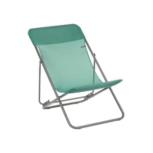 Maxi Transat Chlorophylle Green Steel Folding Deck Chair