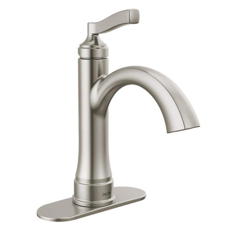 Delta Faryn Single Handle Single Hole Bathroom Faucet in Brushed Nickel