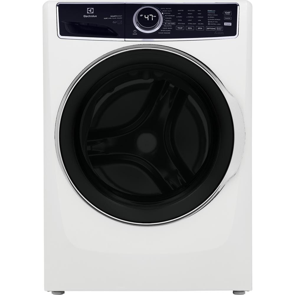 ondernemen Impasse Verdrag Electrolux 27 in. W 4.5 cu. ft. Front Load Washer with SmartBoost, LuxCare  Plus Wash System, Perfect Steam, ENERGY STAR in White ELFW7637AW - The Home  Depot
