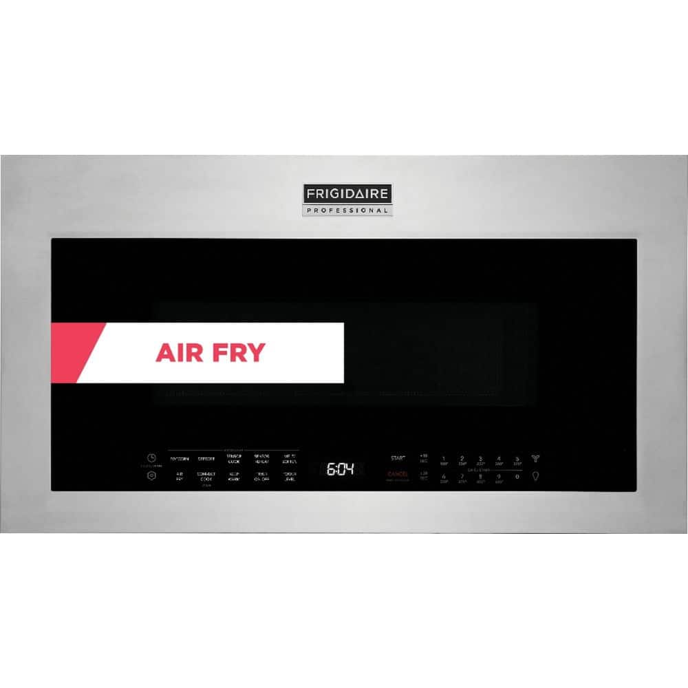 Professional 30 in. 1.9 cu. ft. Over-the-Range Microwave in Stainless Steel with Vent and Air Fry