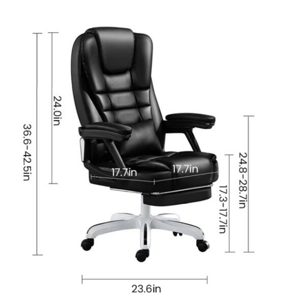 42 5 In H Brown Faux Leather Height Adjustable Ergonomic Office Executive Chair With Footrest 04h 0089 01 01 The Home Depot 42 5 In H Brown Faux Leather Height Adjustable Ergonomic Office Executive Chair With Footrest 04h 0089 01 01 The Home Depot