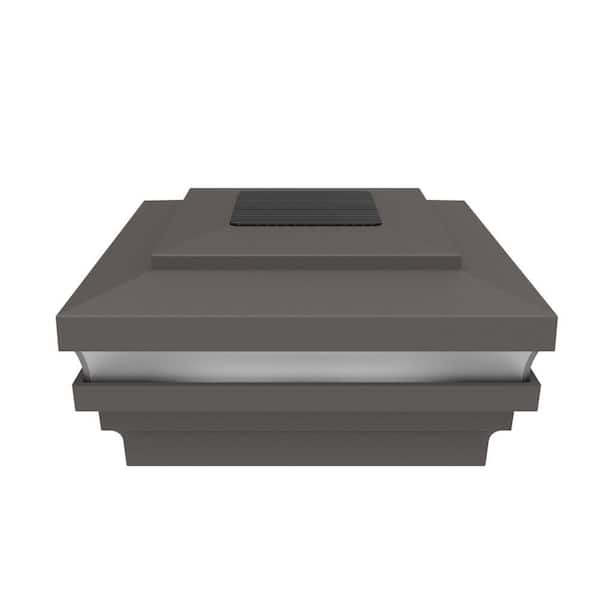 4.25 in. x 4.25 in. MZ Aluminum Rail Solar LED Post Cap
