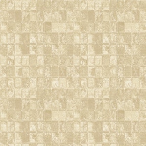 Metallic FX Gold Geometric Tile Effect Non-Woven Paper Wallpaper Sample