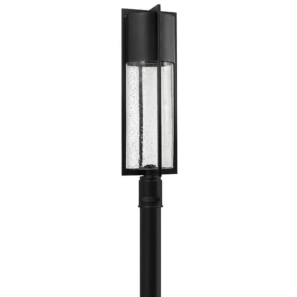 Shelter 1-Light Black Outdoor Post-Mount Light Fixture