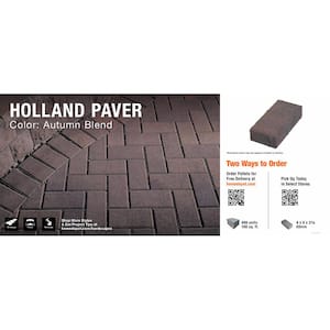 Paper Sample Only: 8 in. x 4 in. x 2.25 in. Autumn Blend Concrete Holland Paver Sample Board (1-Piece)