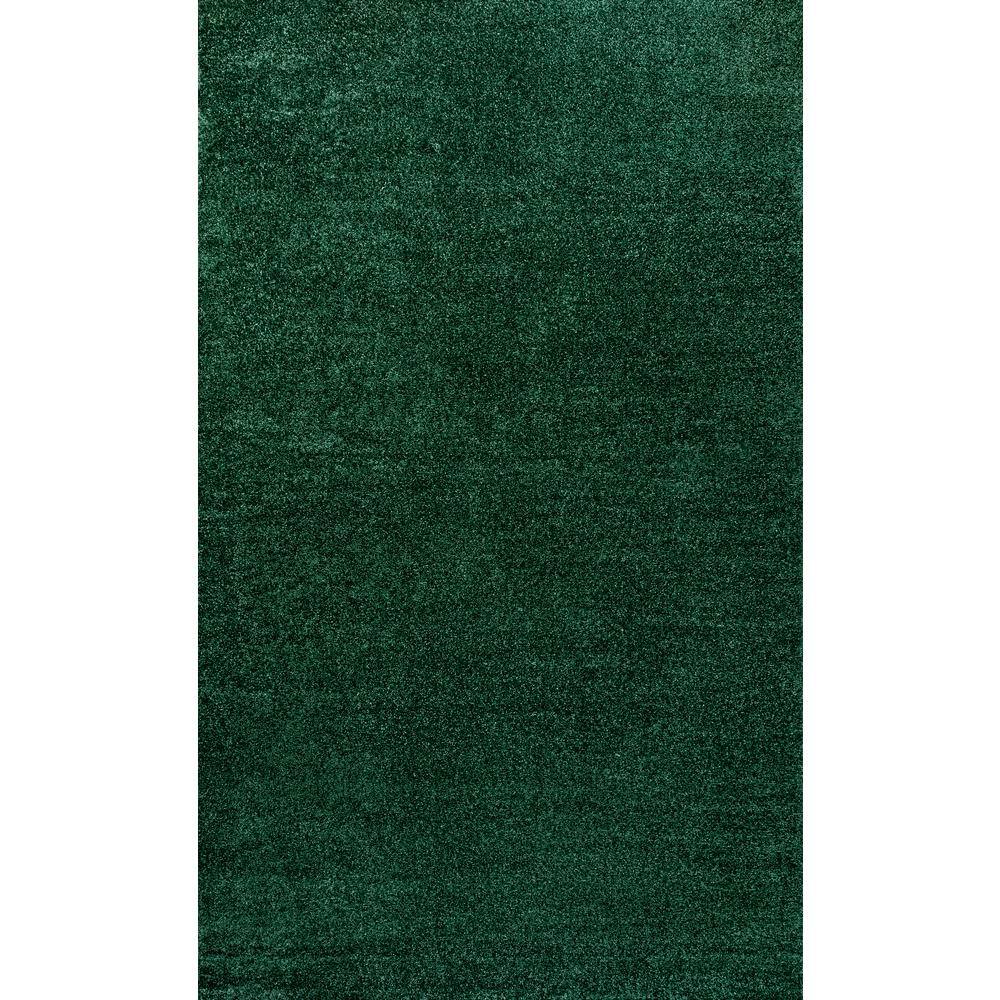 Emerald Green Synthetic Reversible Low-Pile Area Rug