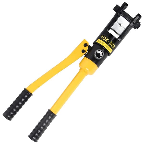 16 Ton Hydraulic Crimping Tool, Range 9 AWG to 600 MCM, Hydraulic Crimper with 13 Pairs of Dies Hydraulic Crimping Tool