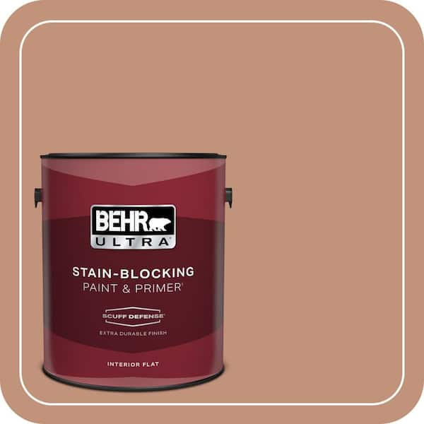 BEHR ULTRA 1 gal. #ICC-101 Florentine Clay Extra Durable Flat Interior Paint & Primer