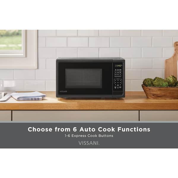 0.7 cu. ft. 700-Watt Countertop Microwave in Black