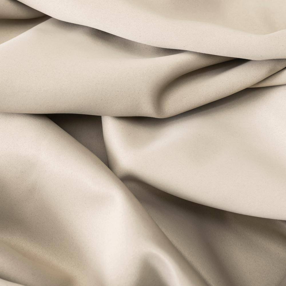 Putty Blackout Polyester Balloon Shade Grommet Panel with Bow Ties