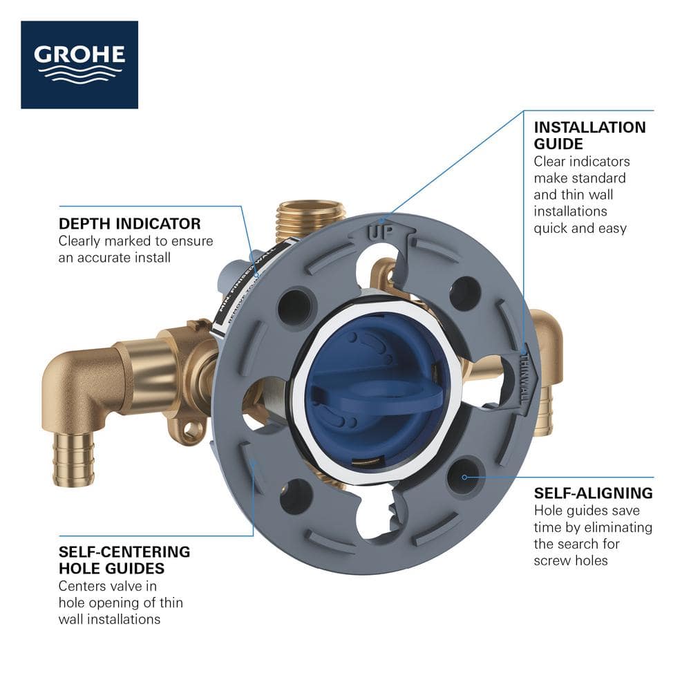 Grohsafe 3.0 Brass Pressure Balance Valve with PEX Connections