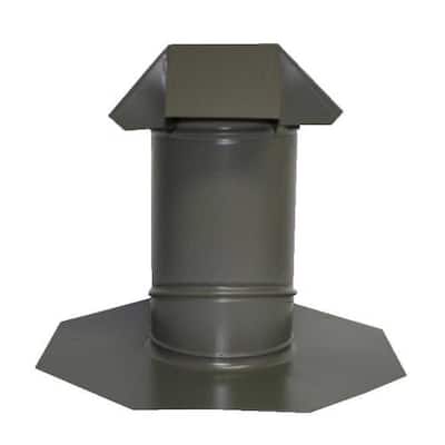 Gibraltar Building Products 6 in. Adjustable Pitch Galvanized Steel Pipe Flashing in Weathered Wood JACK6WWD