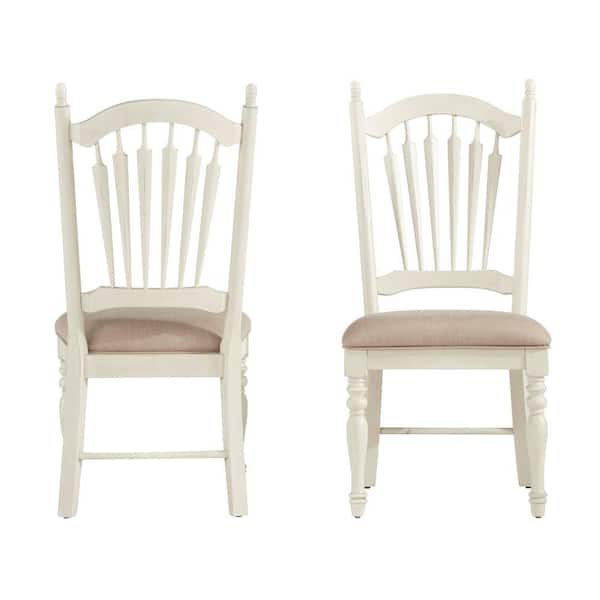 HomeSullivan Margot Antique White Wood Dining Chair (Set of 2)