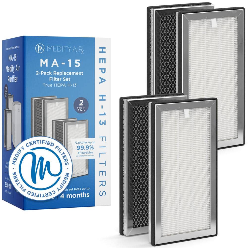 Medify MA-15 6 in. x 11 in. x 1.5 in. Genuine Replacement Fiber Air Filter and Activated Carbon Silver (2-Pack) price history on PriceWatchPro