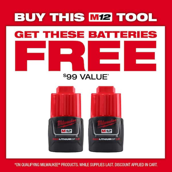M12 12V Lithium-Ion Cordless 1/4 in. Hex Screwdriver Kit with Two 1.5Ah Batteries, Charger and Tool Bag